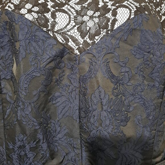 City Chic Ornate Dress - Black and Navy Size 18/M NWT - Picture 5 of 15